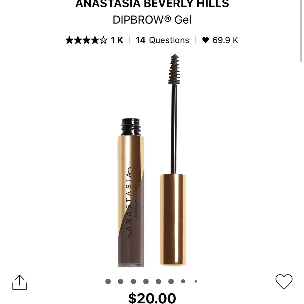 Anastasia Beverly Hills brow dipbrow gel medium brown new in box